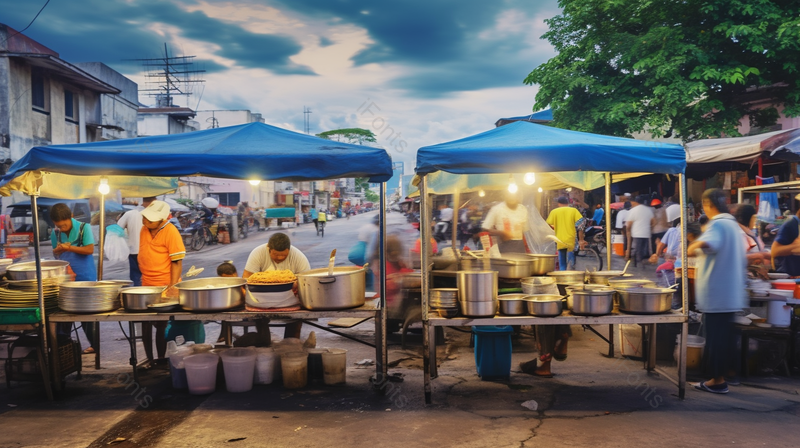 夜市小吃摊摆摊美食地摊小吃餐饮摄影城市经济图片,高清,摄影图,摄影图片,图片大全,摄影图免费下载